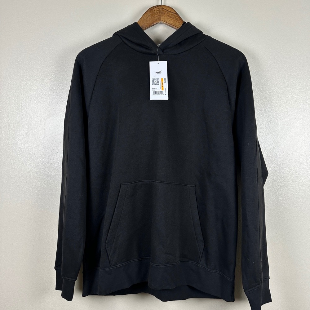 Puma‎ Men's Small ESS Elevated Satin Hoodie Black NEW